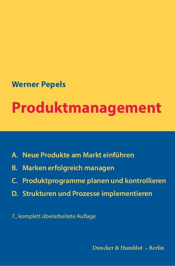 Cover: 9783428149438 | Produktmanagement | Werner Pepels | Taschenbuch | 1086 S. | Deutsch