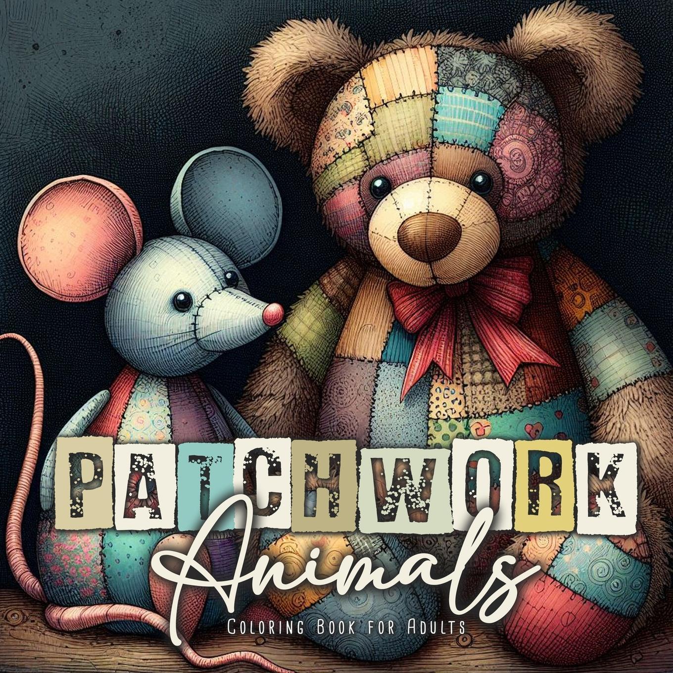 Cover: 9783758495878 | Patchwork Animals Coloring Book for Adults | Monsoon Publishing | Buch