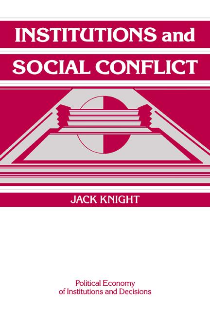 Cover: 9780521421898 | Institutions and Social Conflict | Jack Knight (u. a.) | Taschenbuch