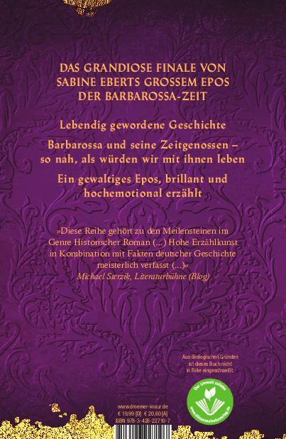 Rückseite: 9783426227107 | Schwert und Krone - Preis der Macht | Sabine Ebert | Buch | 528 S.