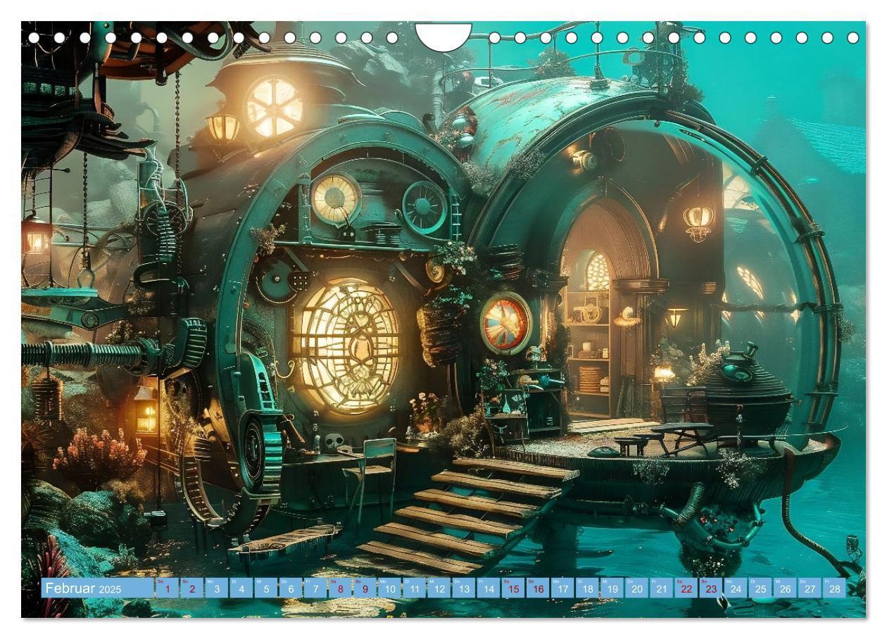 Bild: 9783435504930 | Steampunk Domizile (Wandkalender 2025 DIN A4 quer), CALVENDO...