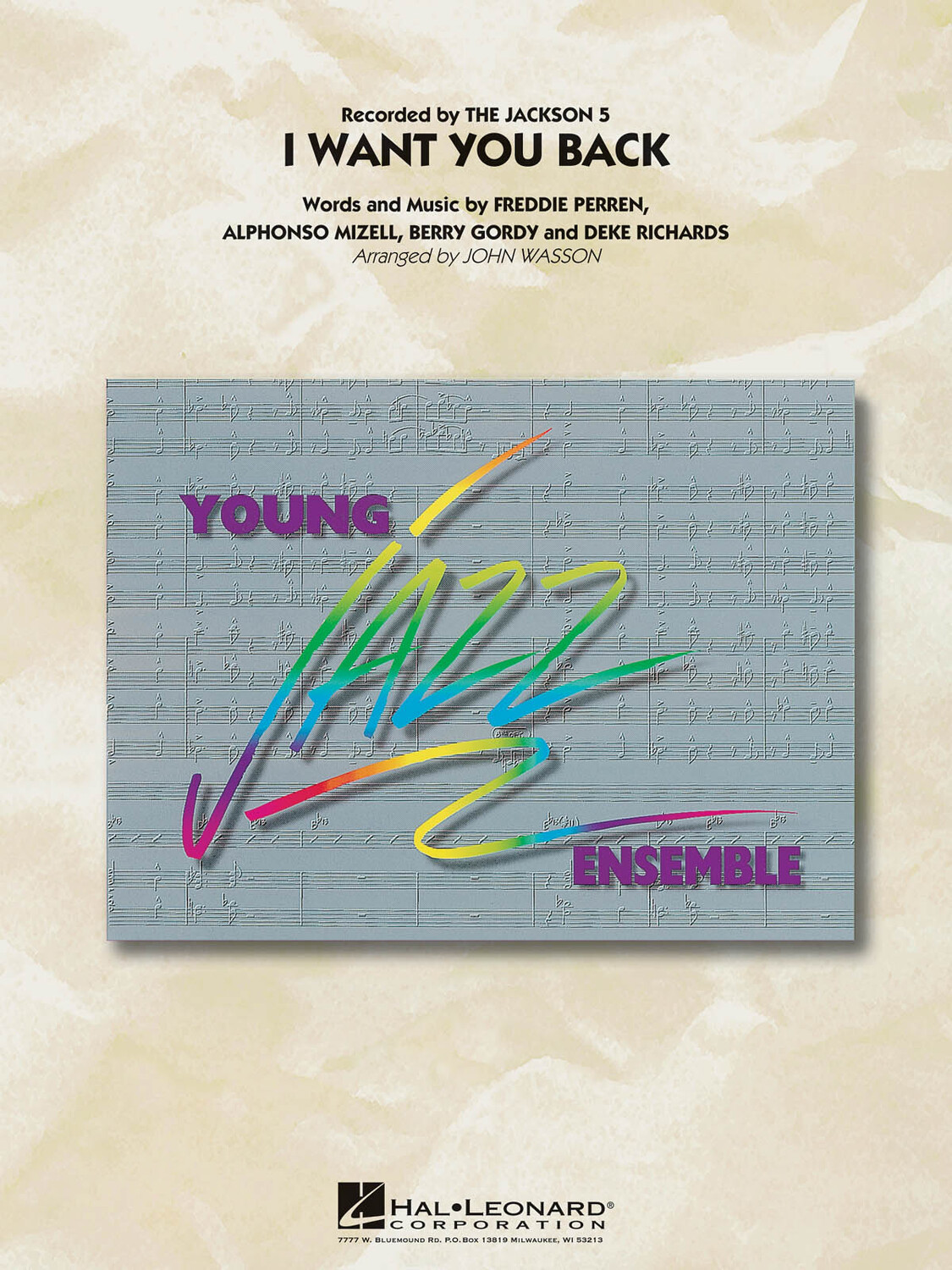 Cover: 884088630874 | I Want You Back | Perren | Young Jazz (Jazz Ensemble) | Hal Leonard