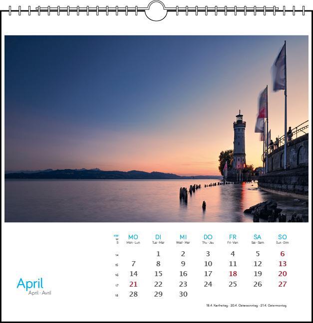 Bild: 9783861924098 | Bodensee 2025 | Postkarten-Tischkalender | Kalender | Spiralbindung