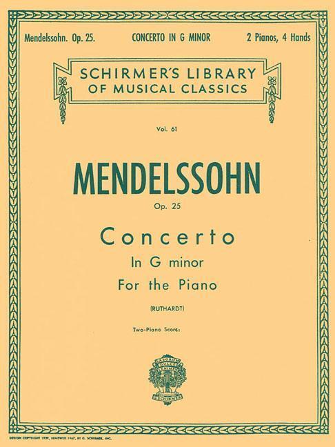 Cover: 9781423495789 | Concerto No. 1 in G Minor, Op. 25: Schirmer Library of Classics...