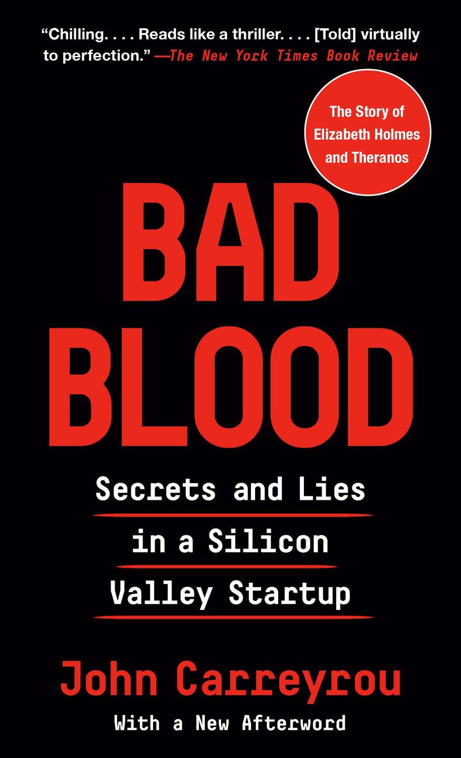 Cover: 9780593081648 | Bad Blood | Secrets and Lies in a Silicon Valley Startup | Carreyrou