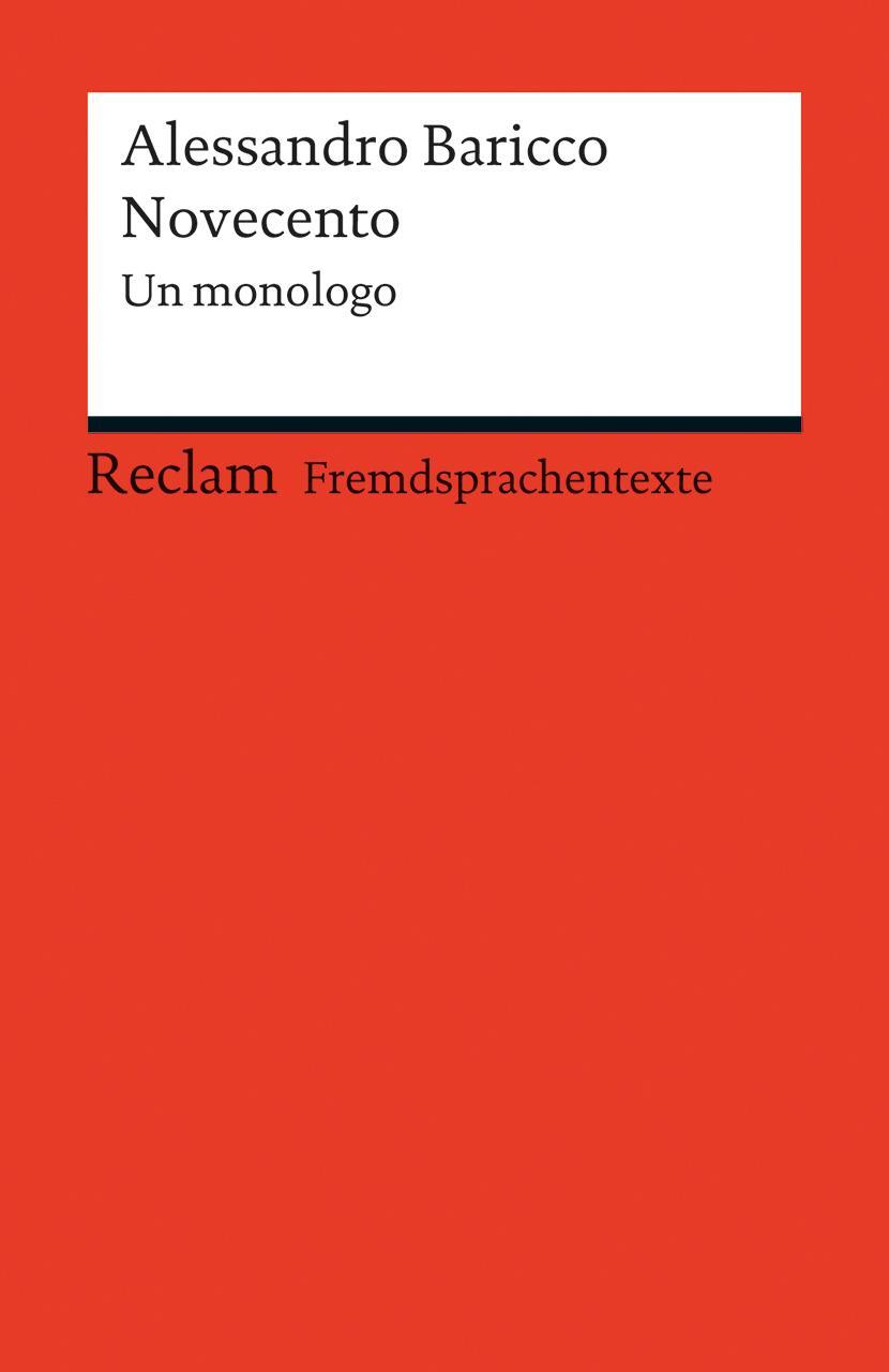 Cover: 9783150198421 | Novecento | Un monologo | Alessandro Baricco | Taschenbuch | 2012