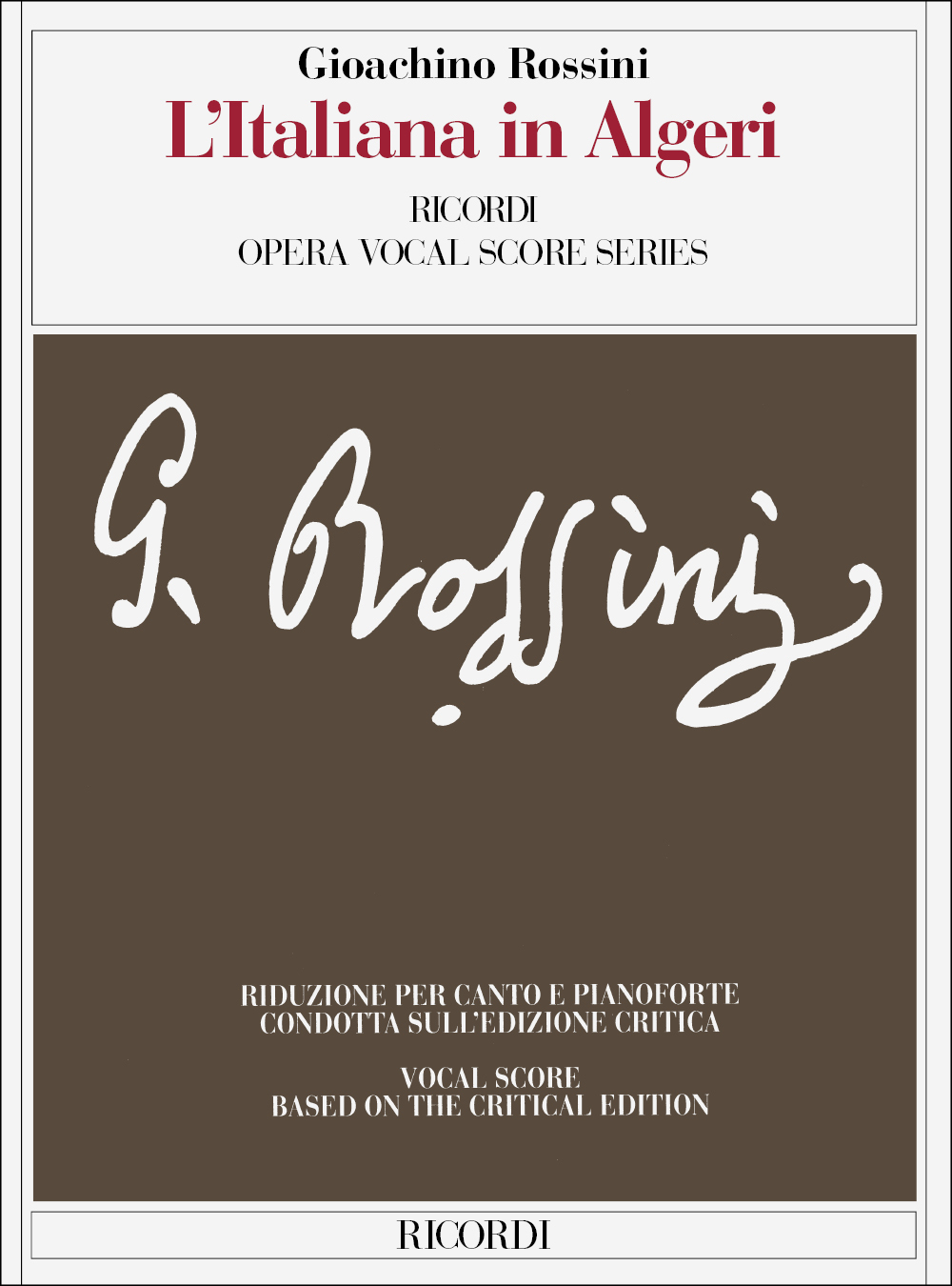 Cover: 9790041376493 | L'Italiana In Algeri - Vocal Score | Softcover | Gioachino Rossini