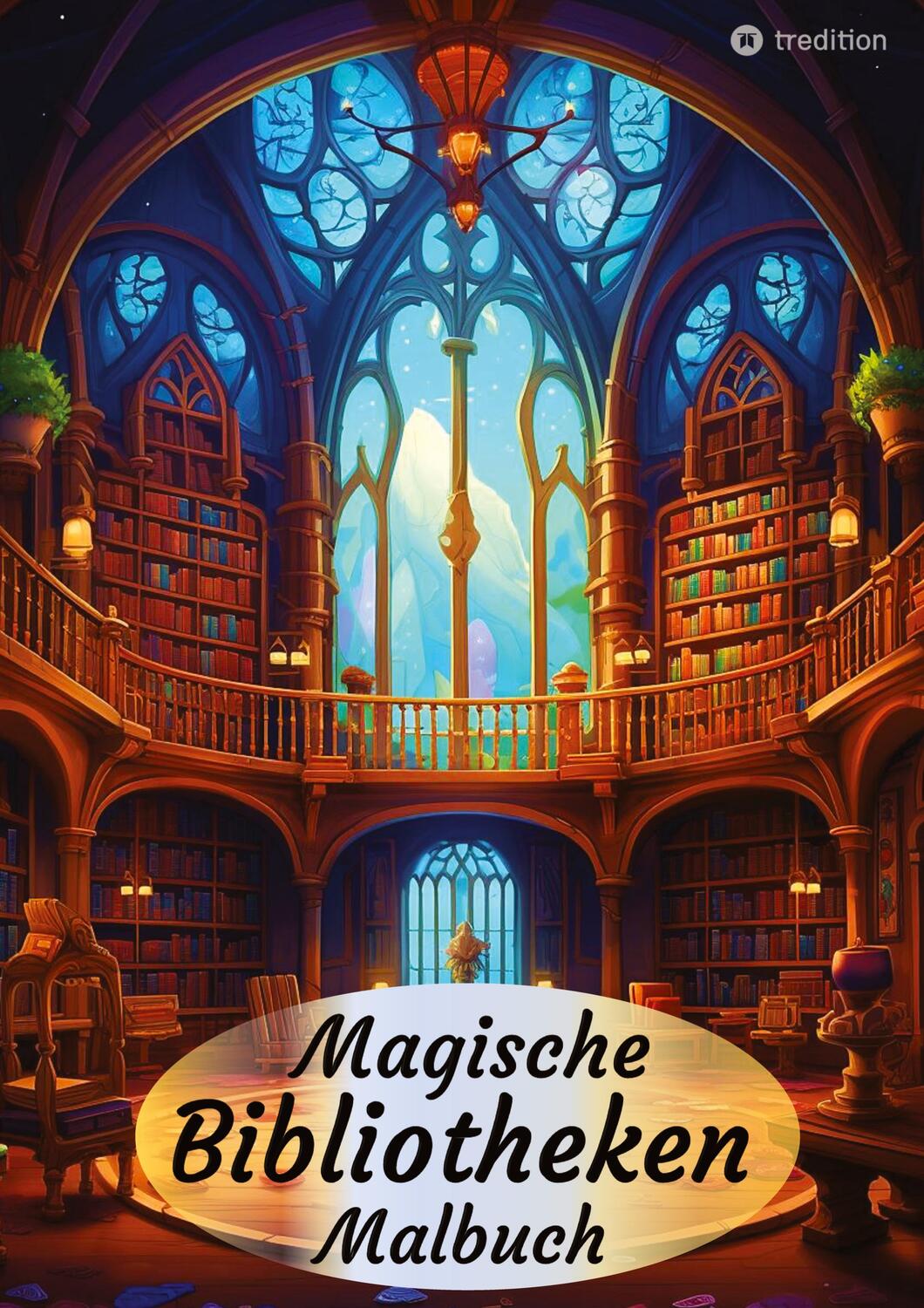 Cover: 9783384175915 | Magische Bibliotheken Fantasy Malbuch Fantasiewelt Bücher -...