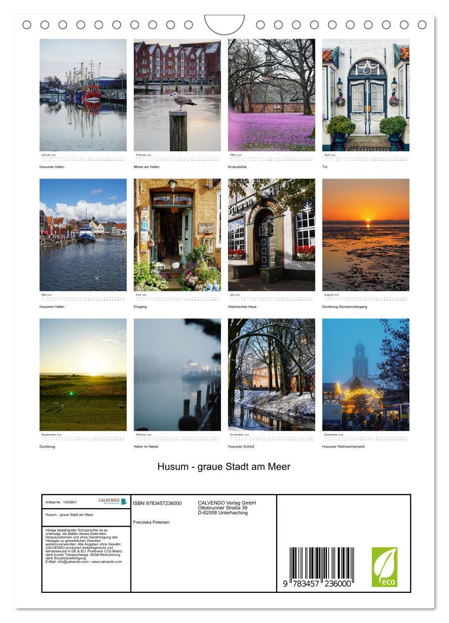 Bild: 9783457236000 | Husum - graue Stadt am Meer (Wandkalender 2025 DIN A4 hoch),...