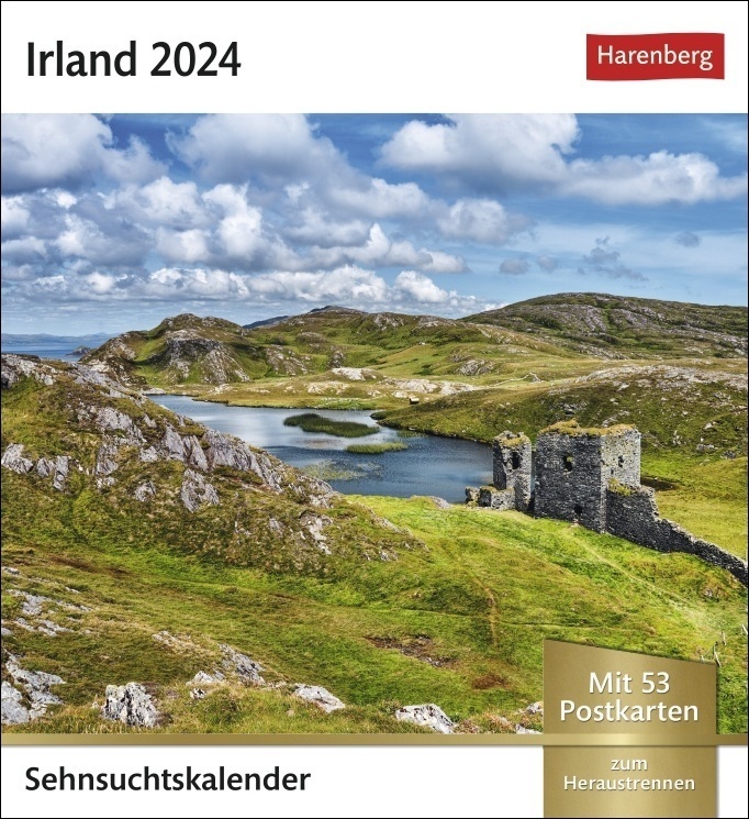 Cover: 9783840029509 | Irland Sehnsuchtskalender 2024. Fernweh in einem Foto-Kalender zum...