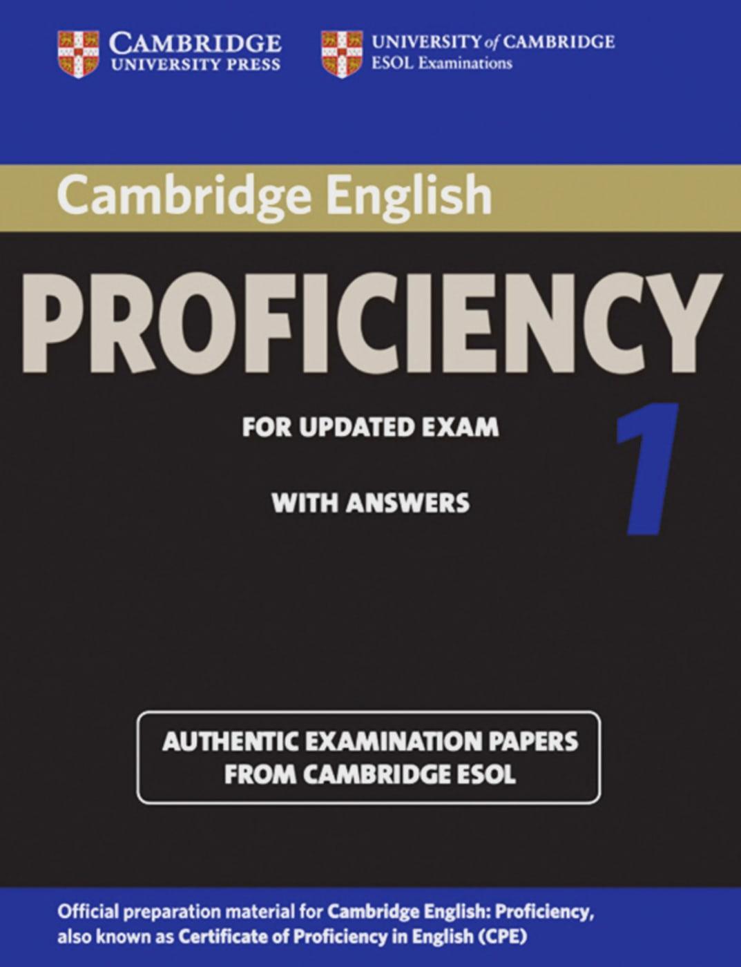 Cover: 9783125399686 | Cambridge Certificate of Proficiency in English 1 for updated exam....