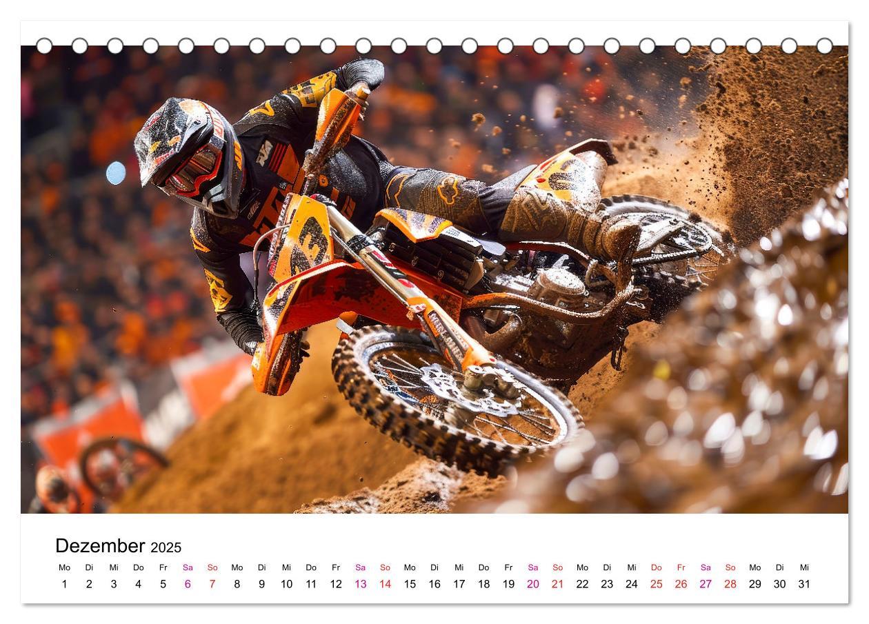 Bild: 9783457148082 | Motocross Erlebnisse (Tischkalender 2025 DIN A5 quer), CALVENDO...