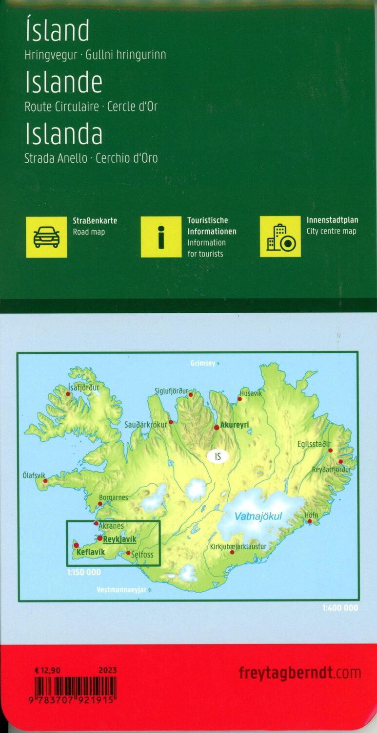 Bild: 9783707921915 | Island, Straßenkarte 1:400.000, freytag &amp; berndt | Freytag &amp; Berndt