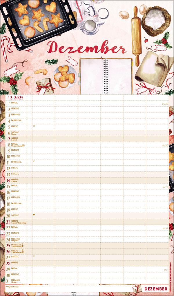 Bild: 9783731877127 | Familienplaner Aquarell 2025 | Verlag Korsch | Kalender | 14 S. | 2026