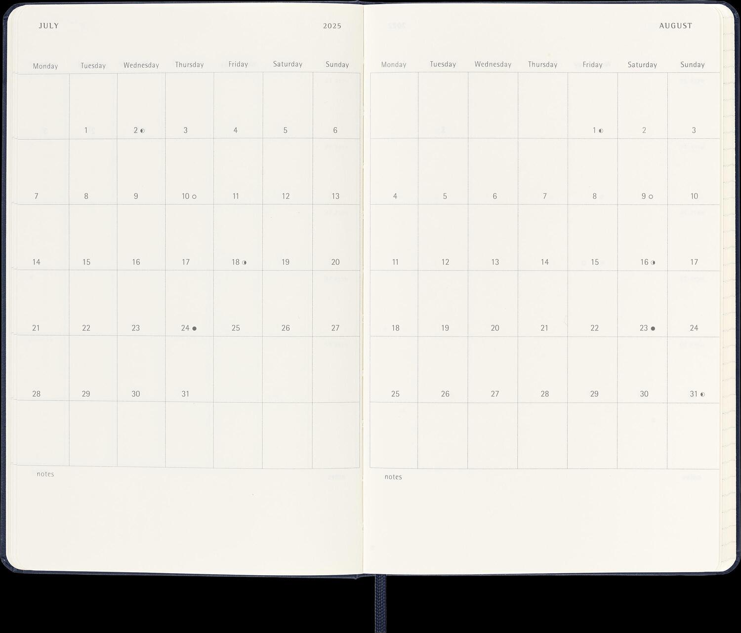 Bild: 8056999270124 | Moleskine 12 Monate Tageskalender 2025, Large/A5, 1 Tag = 1 Seite,...
