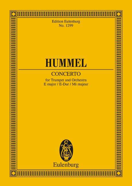 Cover: 9783795768935 | Konzert E-Dur | Johann Nepomuk Hummel | Buch | 64 S. | Deutsch | 1979