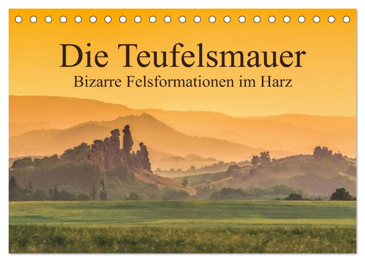 Cover: 9783435597352 | Die Teufelsmauer - Bizarre Felsformationen im Harz (Tischkalender...