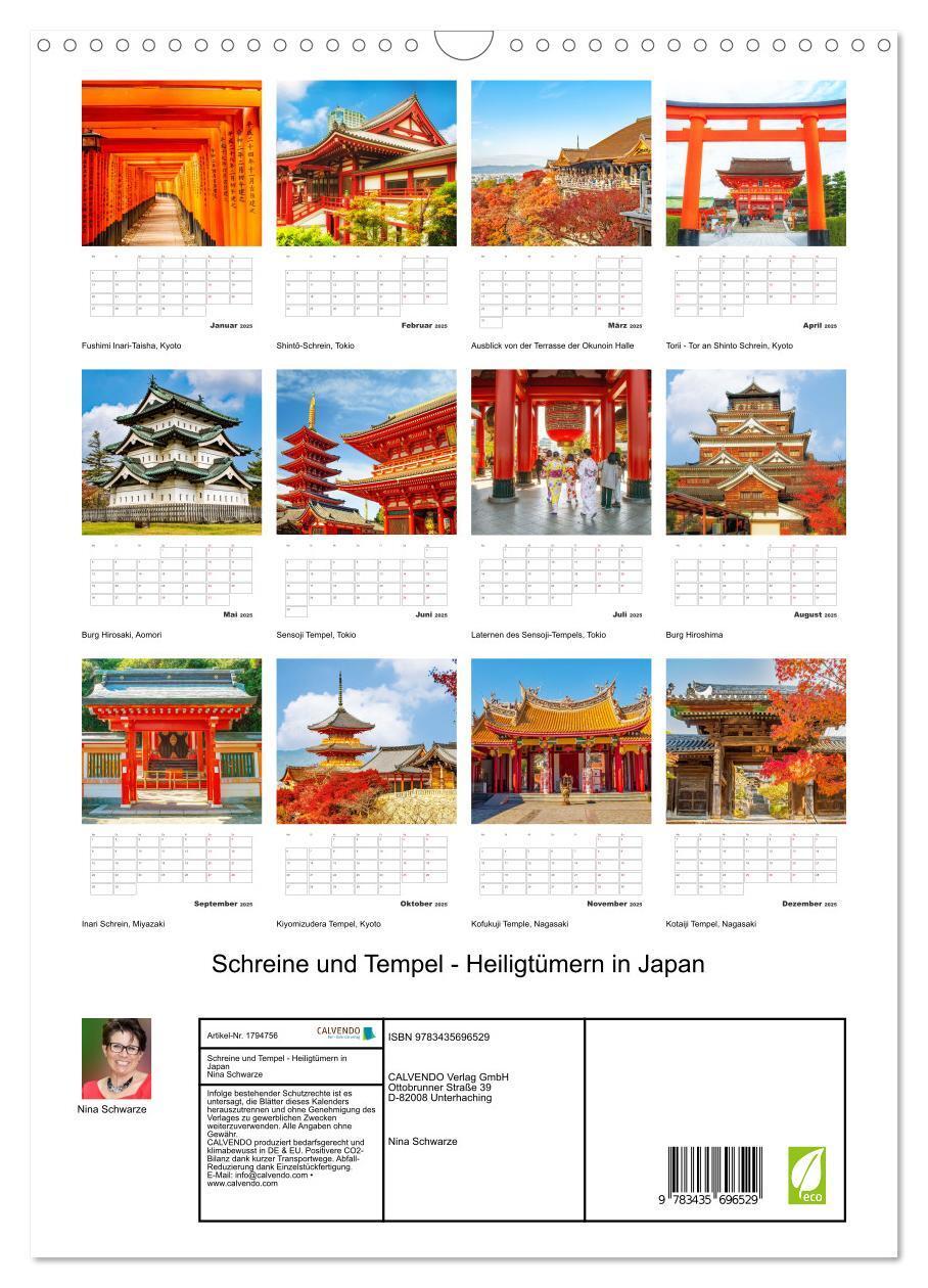 Bild: 9783435696529 | Schreine und Tempel - Heiligtümern in Japan (Wandkalender 2025 DIN...