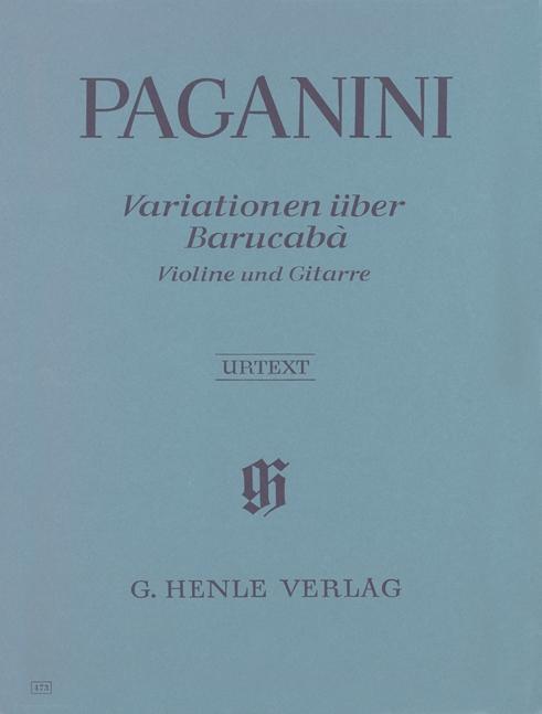 Cover: 9790201804736 | Paganini, N: 60 Variationen über Barucabà für Violine und Gi | Buch