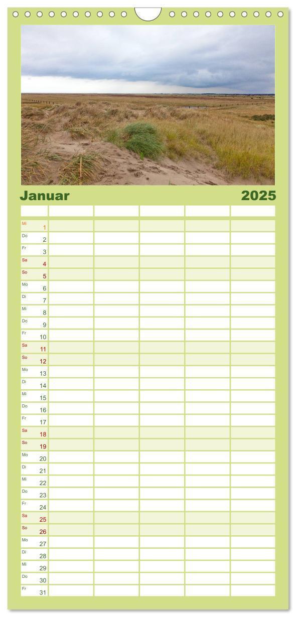 Bild: 9783457119723 | Familienplaner 2025 - Die Insel Römö mit 5 Spalten (Wandkalender,...