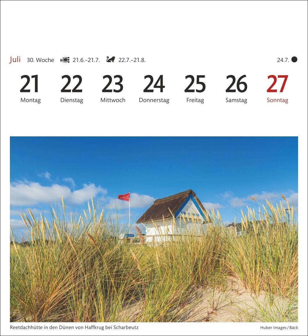 Bild: 9783840033810 | Ostseeküste Sehnsuchtskalender 2025 - Wochenkalender mit 53 Postkarten