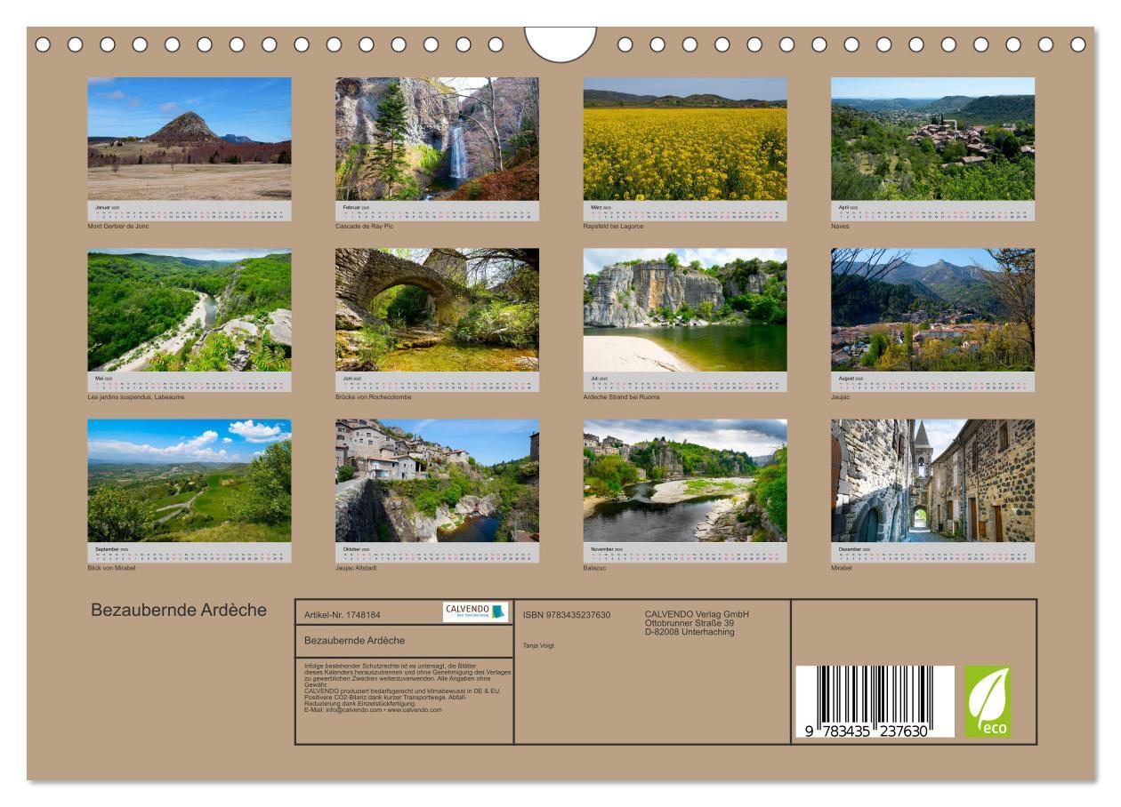 Bild: 9783435237630 | Bezaubernde Ardèche (Wandkalender 2025 DIN A4 quer), CALVENDO...