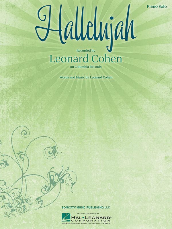 Cover: 9781495015281 | Hallelujah | Leonard Cohen | Piano Solo Sheets | Songbuch (Klavier)