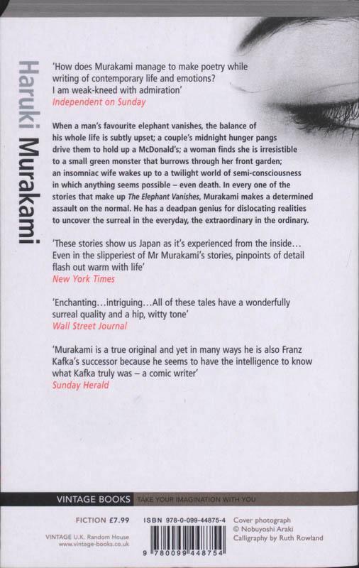 Rückseite: 9780099448754 | The Elephant Vanishes | Haruki Murakami | Taschenbuch | Englisch