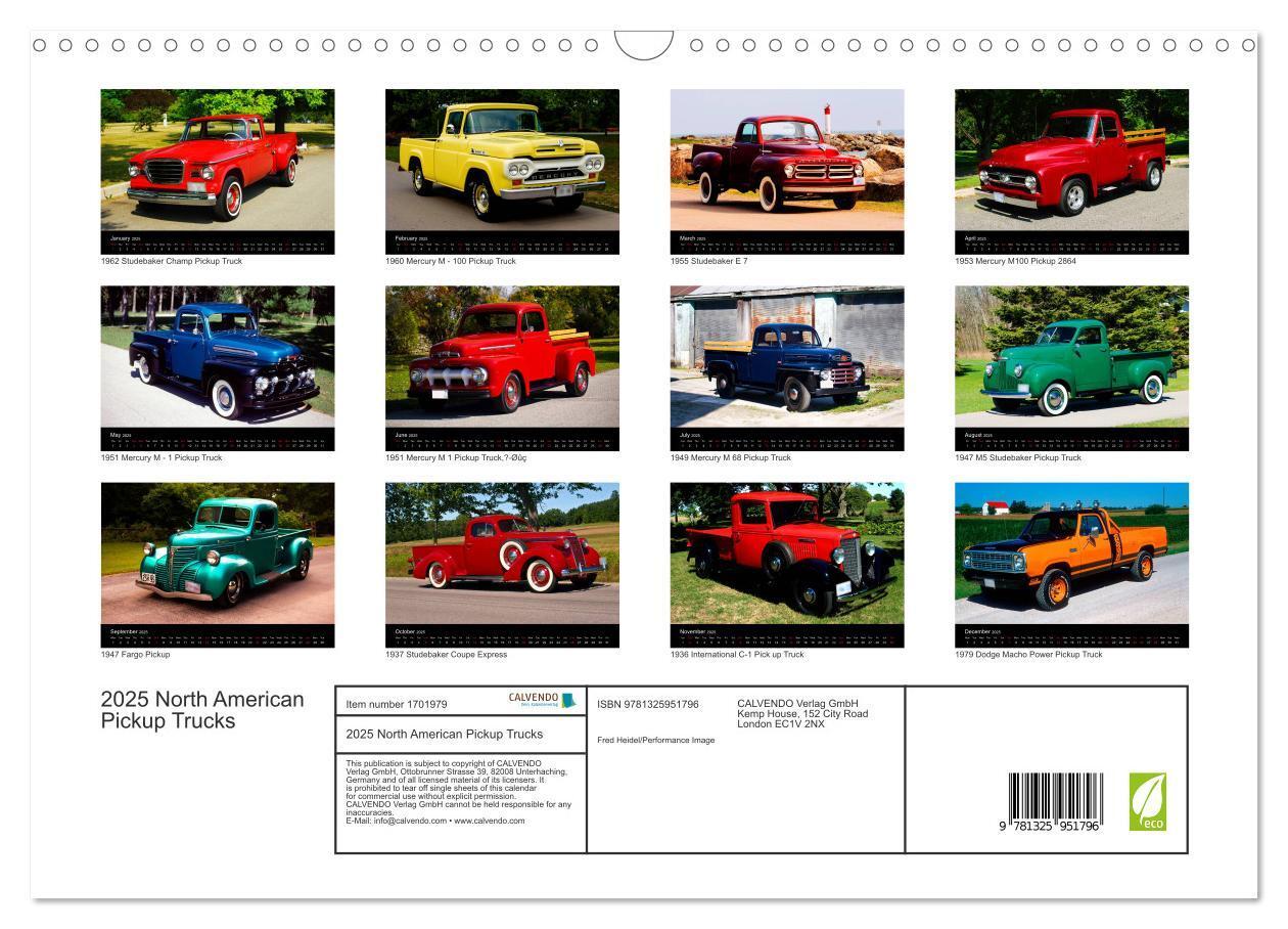 Bild: 9781325951796 | 2025 North American Pickup Trucks (Wall Calendar 2025 DIN A3...