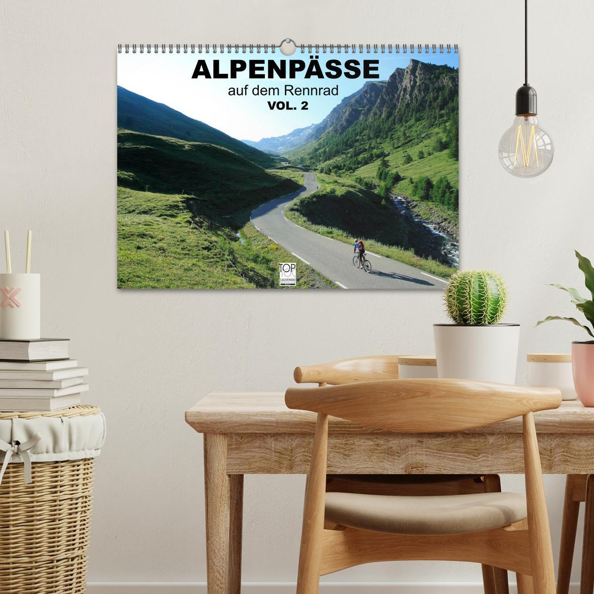 Bild: 9783435808298 | Alpenpässe auf dem Rennrad Vol. 2 (Wandkalender 2025 DIN A3 quer),...