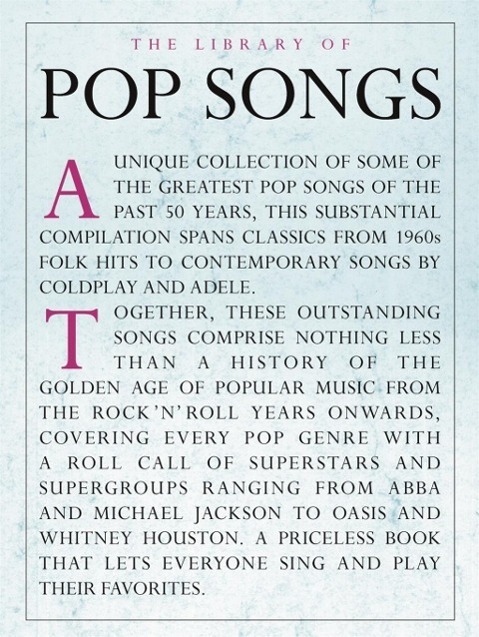 Cover: 9781780389066 | The Library of Pop Songs | Hal Leonard Corp | Taschenbuch | Englisch