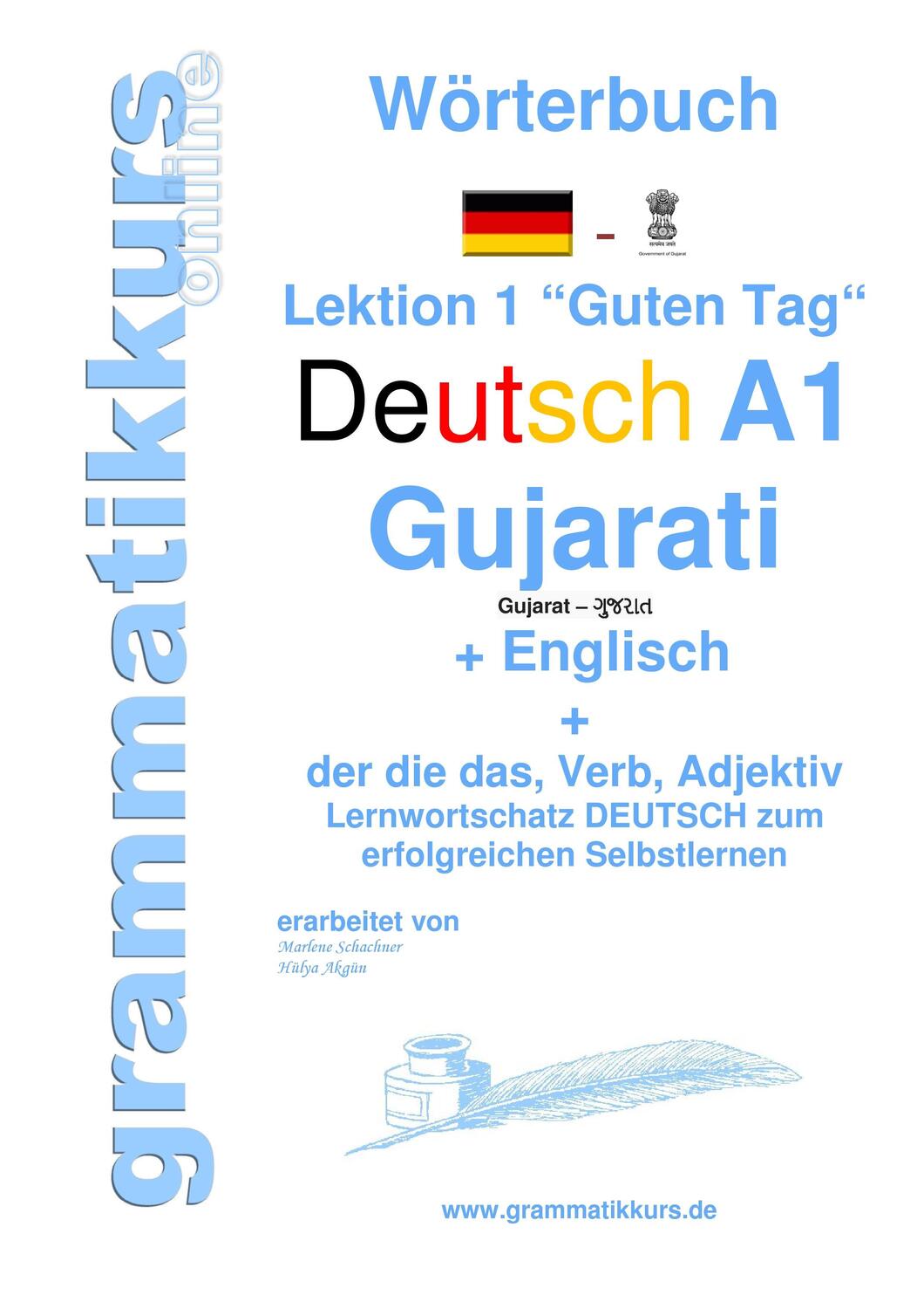 Cover: 9783738650600 | Wörterbuch Deutsch - Gujarati - Englisch Niveau A1 | Akom (u. a.)