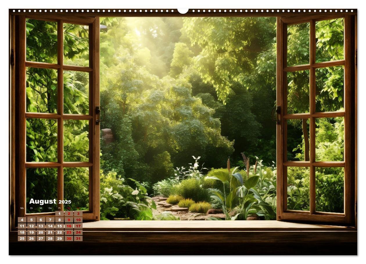 Bild: 9783383832451 | Aus dem Fenster geblickt (Wandkalender 2025 DIN A2 quer), CALVENDO...