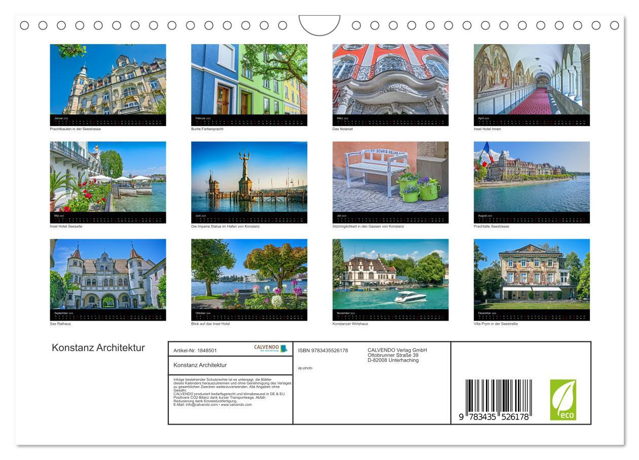 Bild: 9783435526178 | Konstanz Architektur (Wandkalender 2025 DIN A4 quer), CALVENDO...