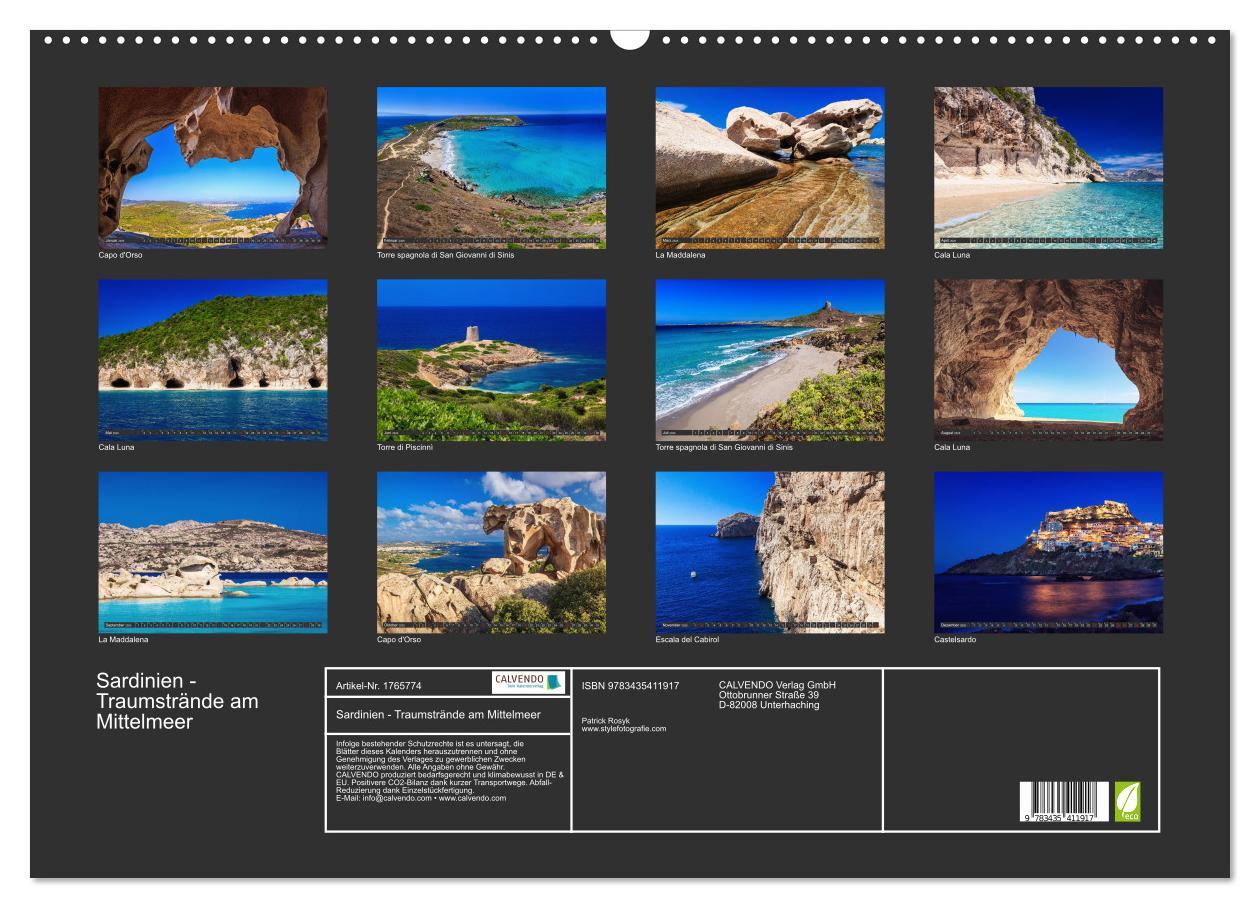 Bild: 9783435411917 | Sardinien - Traumstrände am Mittelmeer (Wandkalender 2025 DIN A2...