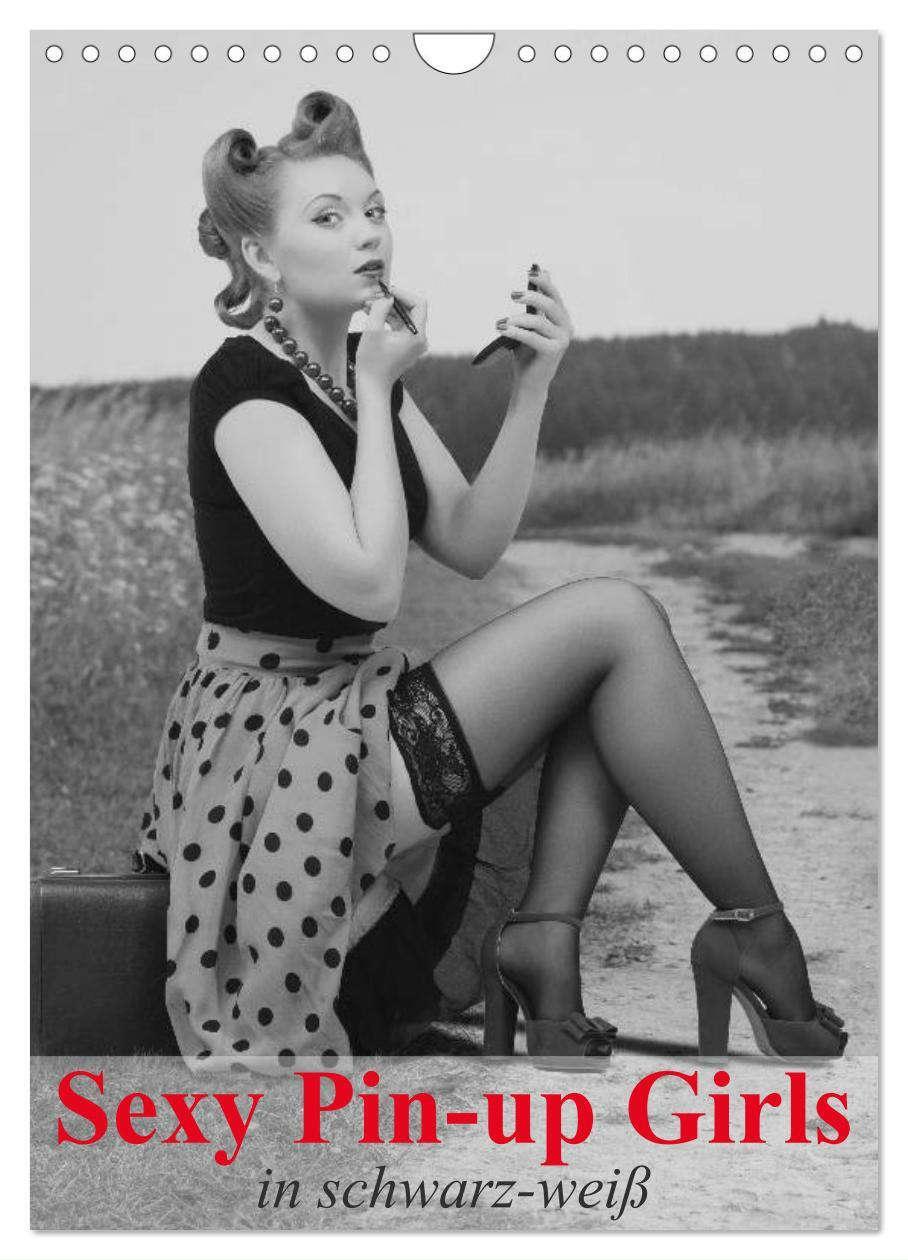 Cover: 9783675765610 | Sexy Pin-up Girls in schwarz-weiß (Wandkalender 2024 DIN A4 hoch),...