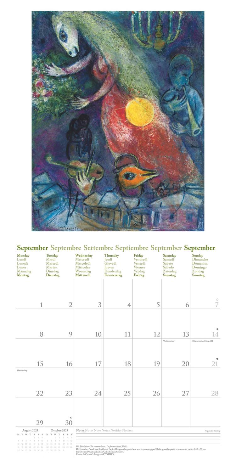 Bild: 4002725994103 | Marc Chagall 2025 - Wand-Kalender - Broschüren-Kalender - 30x30 -...