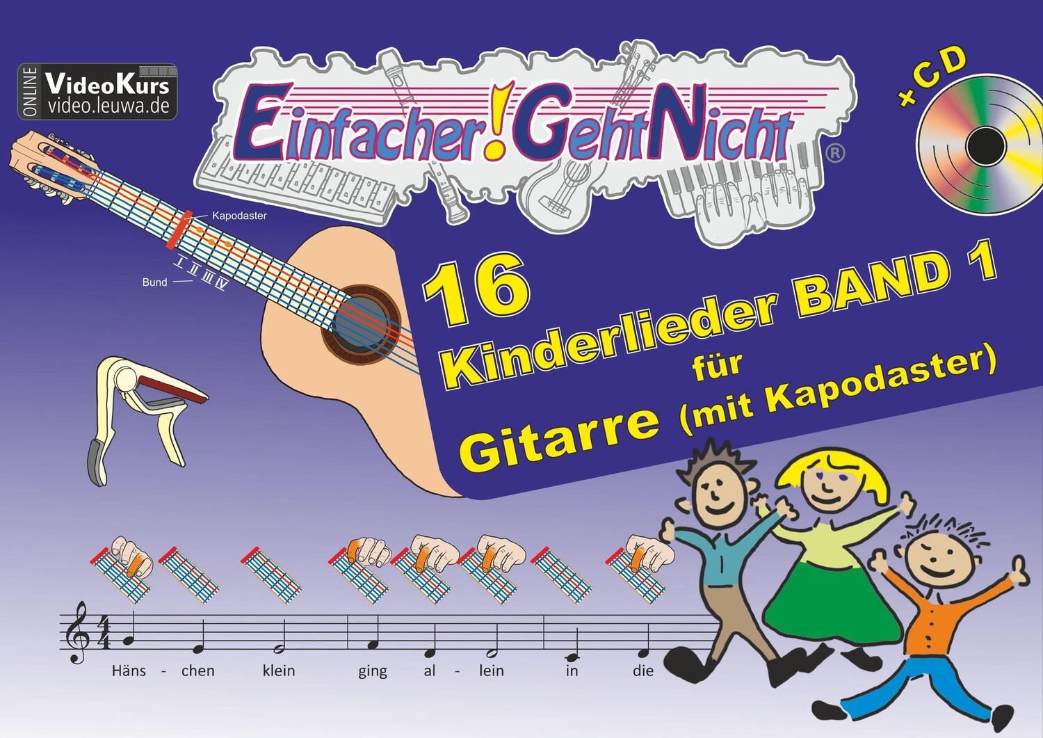 Cover: 9783940533487 | Einfacher!-Geht-Nicht: 16 Kinderlieder BAND 1 - für Gitarre (mit...