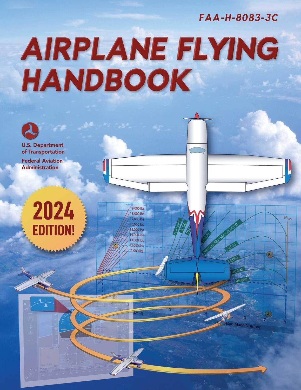 Cover: 9781510771949 | Airplane Flying Handbook | Faa-H-8083-3c (2024) | Administration