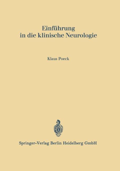 Cover: 9783662273357 | Einführung in die klinische Neurologie | Klaus Poeck | Taschenbuch