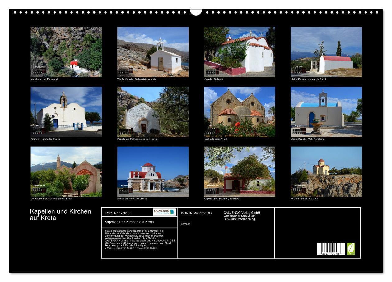 Bild: 9783435256983 | Kapellen und Kirchen auf Kreta (Wandkalender 2025 DIN A2 quer),...