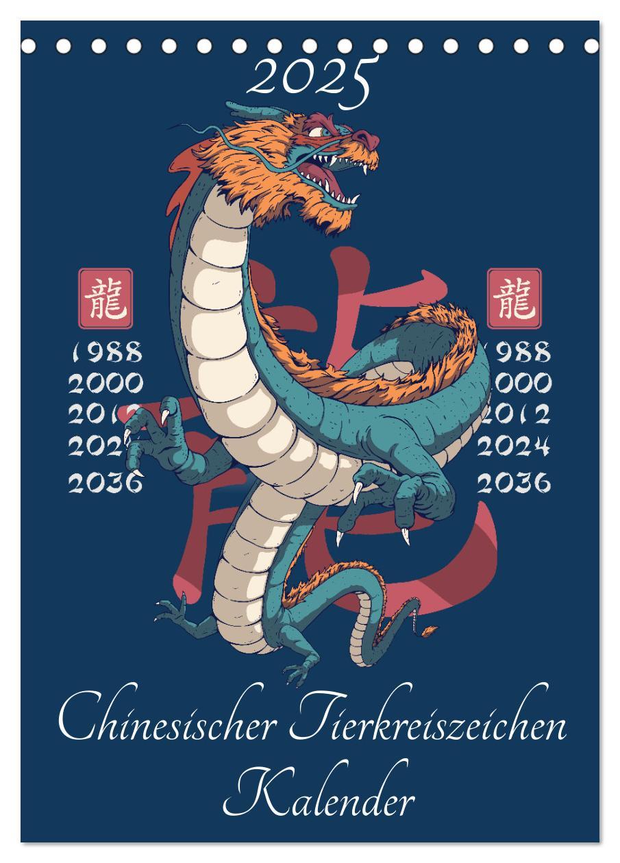 Cover: 9783435903016 | Chinesische Tierkreiszeichen (Tischkalender 2025 DIN A5 hoch),...