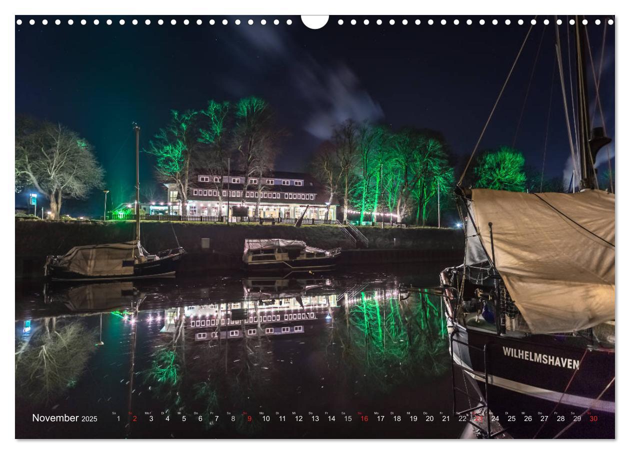 Bild: 9783435656455 | Nachts in Wilhelmshaven Edition mit maritimen Motiven (Wandkalender...