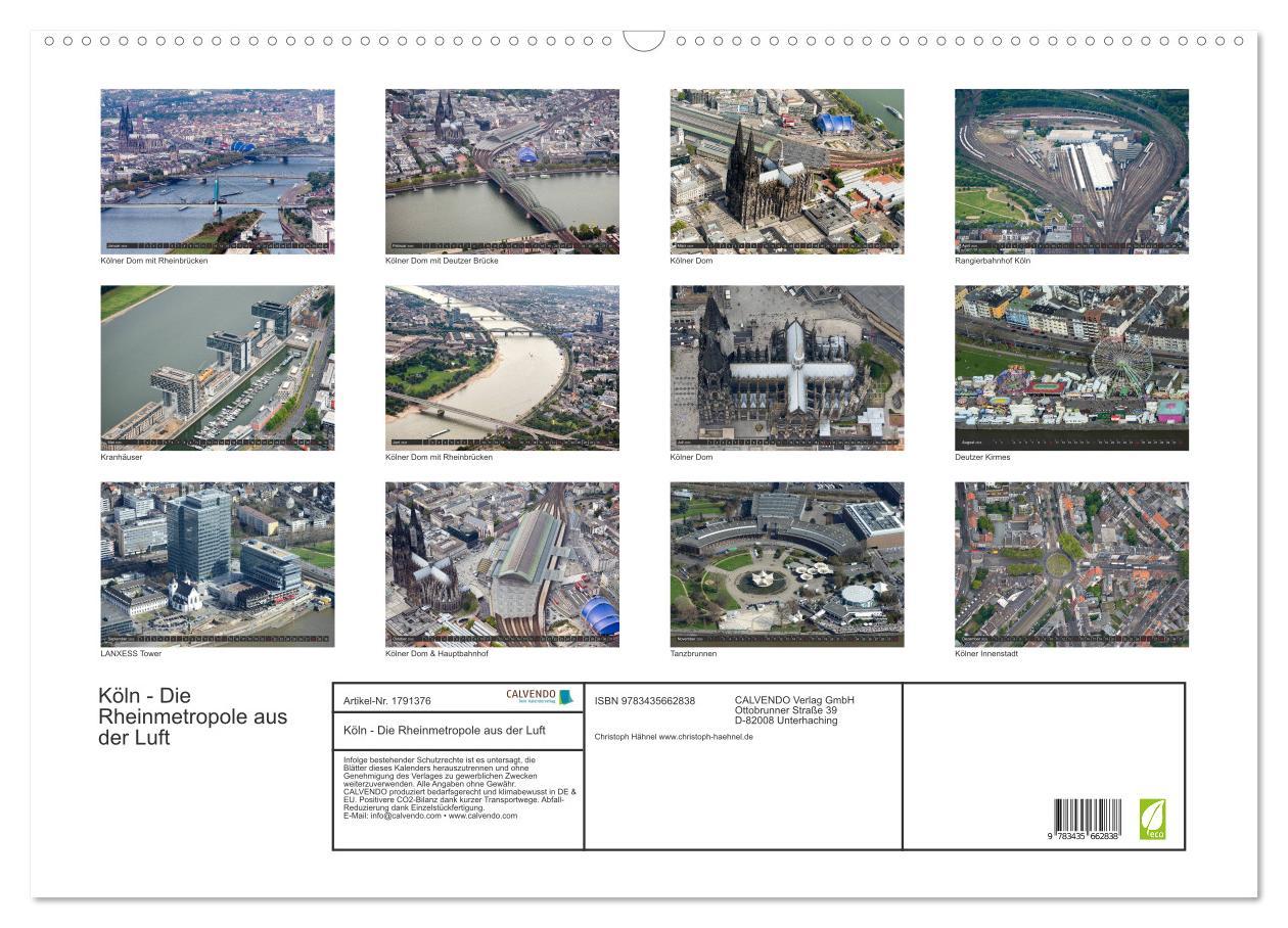 Bild: 9783435662838 | Köln - Die Rheinmetropole aus der Luft (Wandkalender 2025 DIN A2...