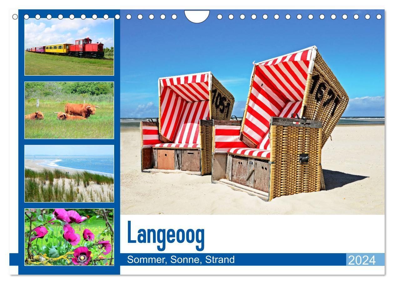 Cover: 9783383107672 | Langeoog - Sommer, Sonne, Strand (Wandkalender 2024 DIN A4 quer),...