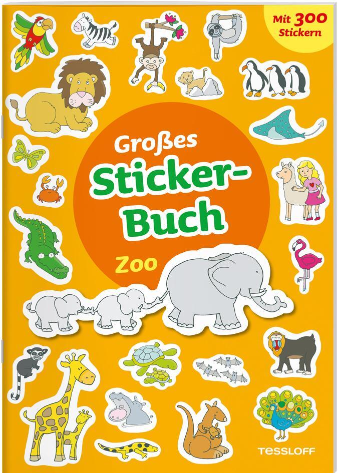 Cover: 9783788641177 | Großes Sticker-Buch Zoo | Mit kleiner Geschichte und 300 Aufklebern