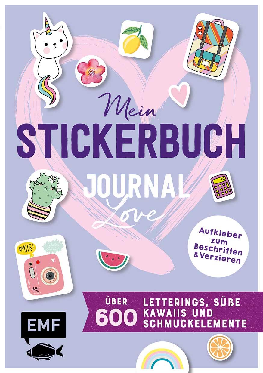 Cover: 9783745927740 | Mein Stickerbuch - Journal-Love: über 600 Letterings, süße Kawaiis...