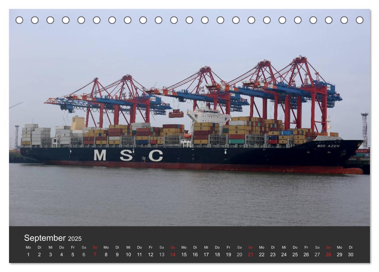 Bild: 9783435492886 | Hafen Hamburg 2025 (Tischkalender 2025 DIN A5 quer), CALVENDO...