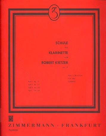 Cover: 9790010800332 | Schule Fur Clarinet 3 Op.79 | Robert Kietzer | Buch | Deutsch | 2011