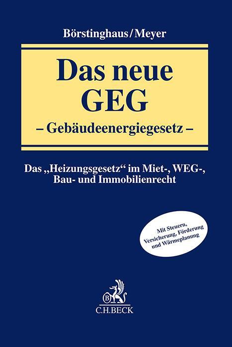 Cover: 9783406811807 | Das neue GEG - Gebäudeenergiegesetz | Ulf Börstinghaus (u. a.) | Buch